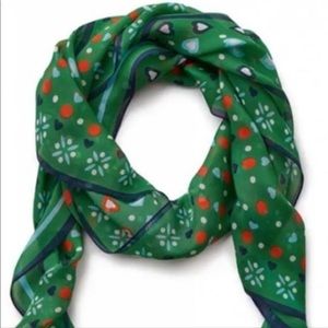 NEW Cabi Green Print Scarf Style 5999 100% Silk